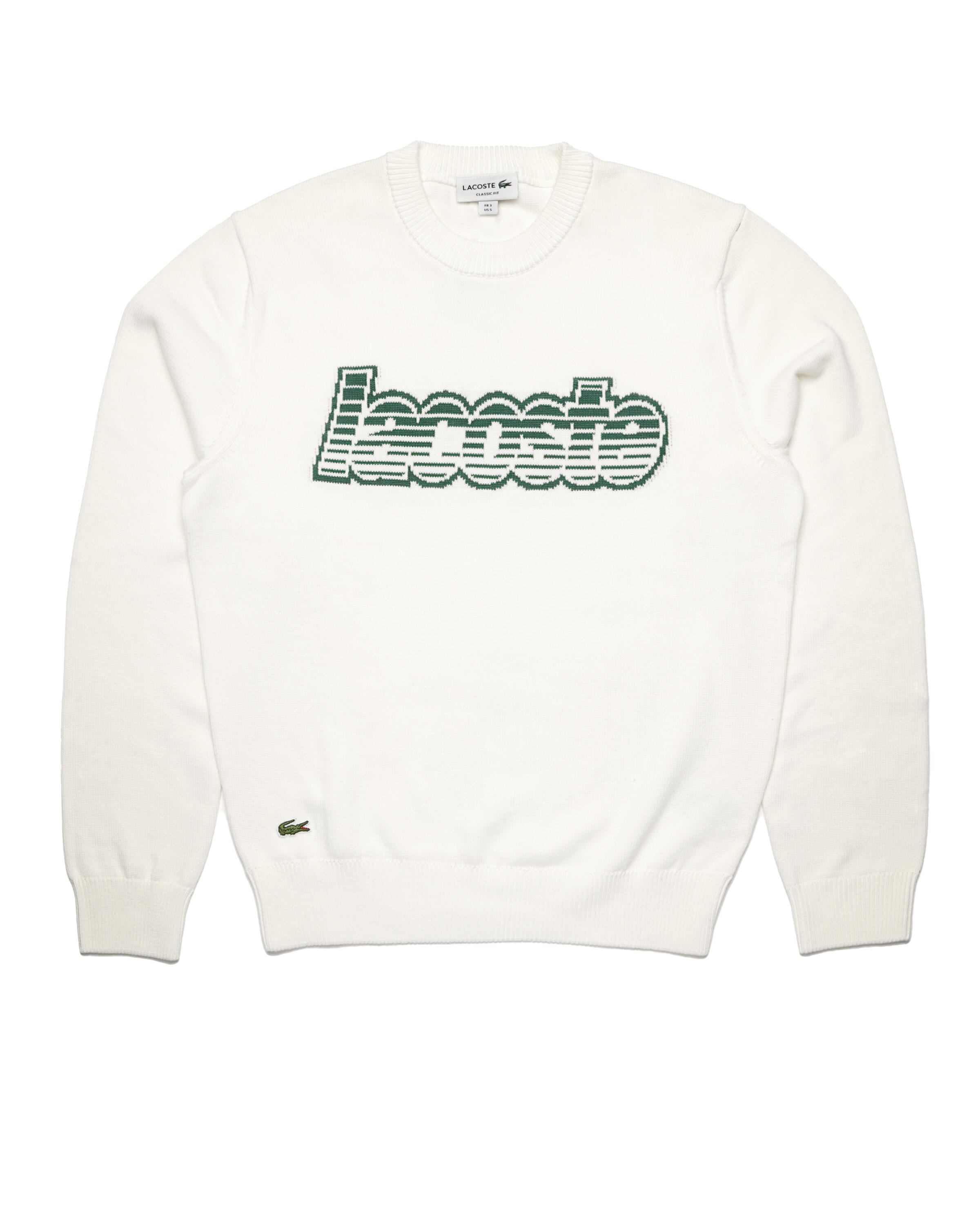 Lacoste LACOSTE LIVE acrylic knit sweater, men's size S cotton navy blue type Vintage Second Hand